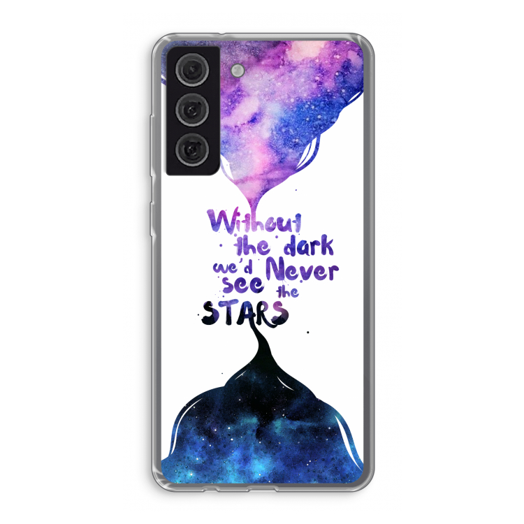 Stars quote: Samsung Galaxy S21 FE Transparant Hoesje