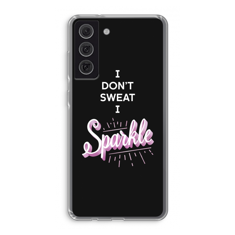 Sparkle quote: Samsung Galaxy S21 FE Transparant Hoesje