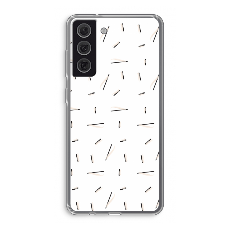 Hipster stripes: Samsung Galaxy S21 FE Transparant Hoesje