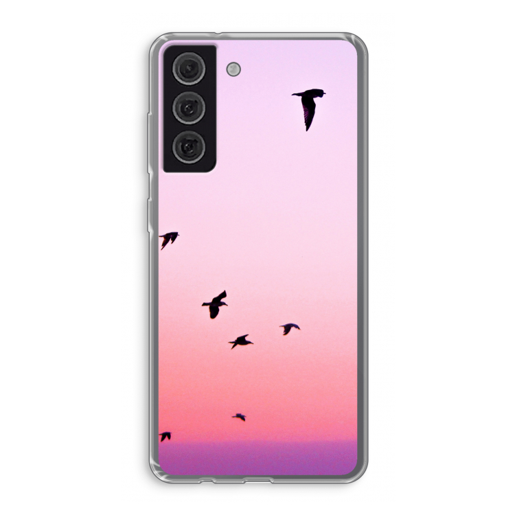Fly away: Samsung Galaxy S21 FE Transparant Hoesje