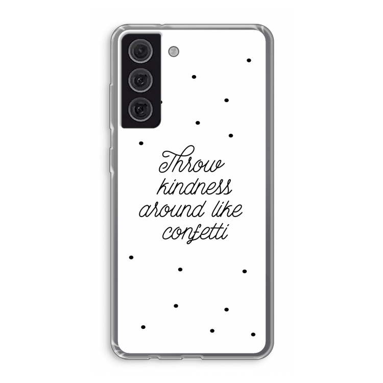 Confetti: Samsung Galaxy S21 FE Transparant Hoesje