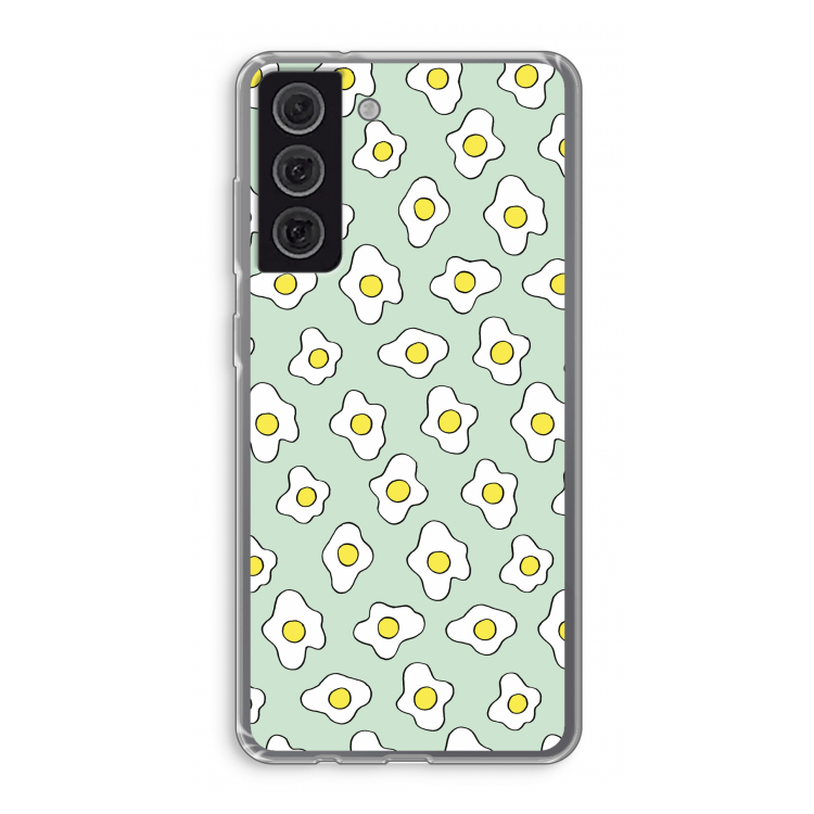 Spiegeleitjes: Samsung Galaxy S21 FE Transparant Hoesje