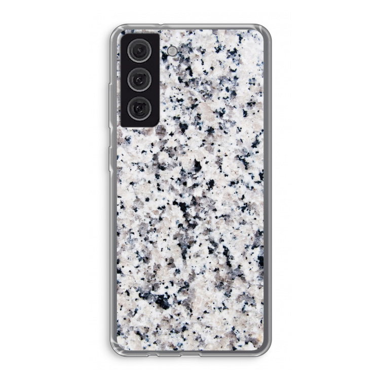 Gespikkelde marmer: Samsung Galaxy S21 FE Transparant Hoesje