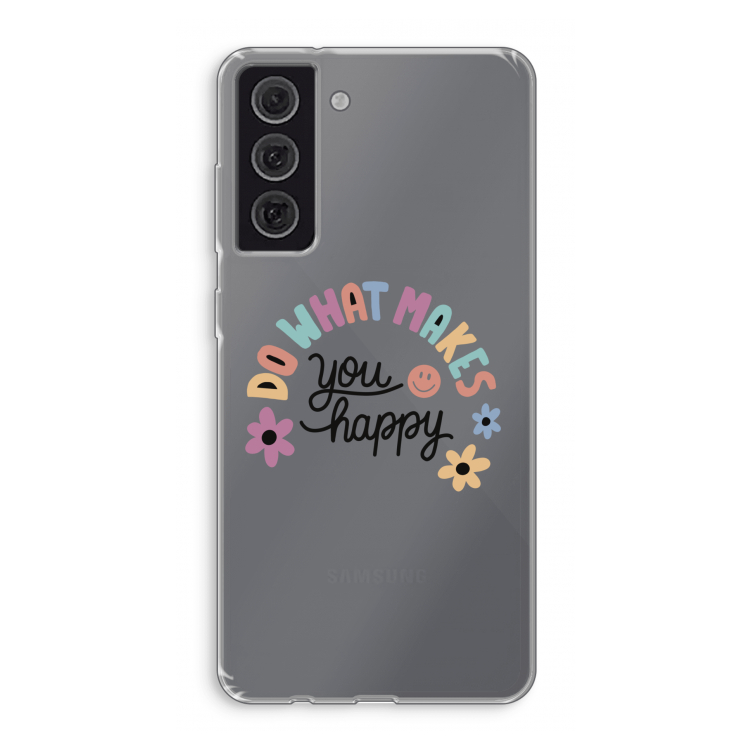 Happy days: Samsung Galaxy S21 FE Transparant Hoesje