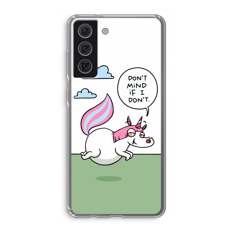 Unicorn: Samsung Galaxy S21 FE Transparant Hoesje