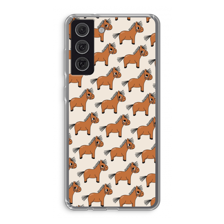 Pony: Samsung Galaxy S21 FE Transparant Hoesje