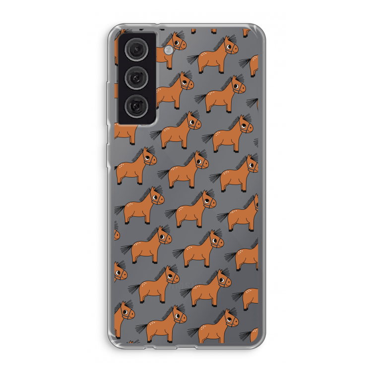 Pony: Samsung Galaxy S21 FE Transparant Hoesje