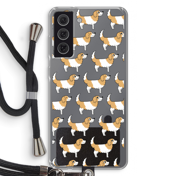 Doggy: Samsung Galaxy S21 FE Transparant Hoesje met koord