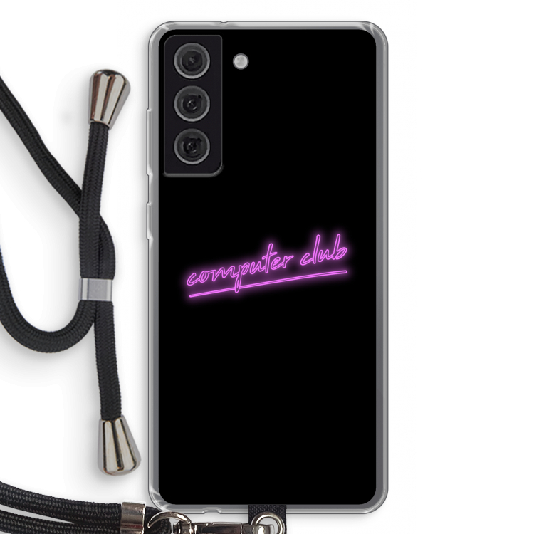 Vice Black: Samsung Galaxy S21 FE Transparant Hoesje met koord