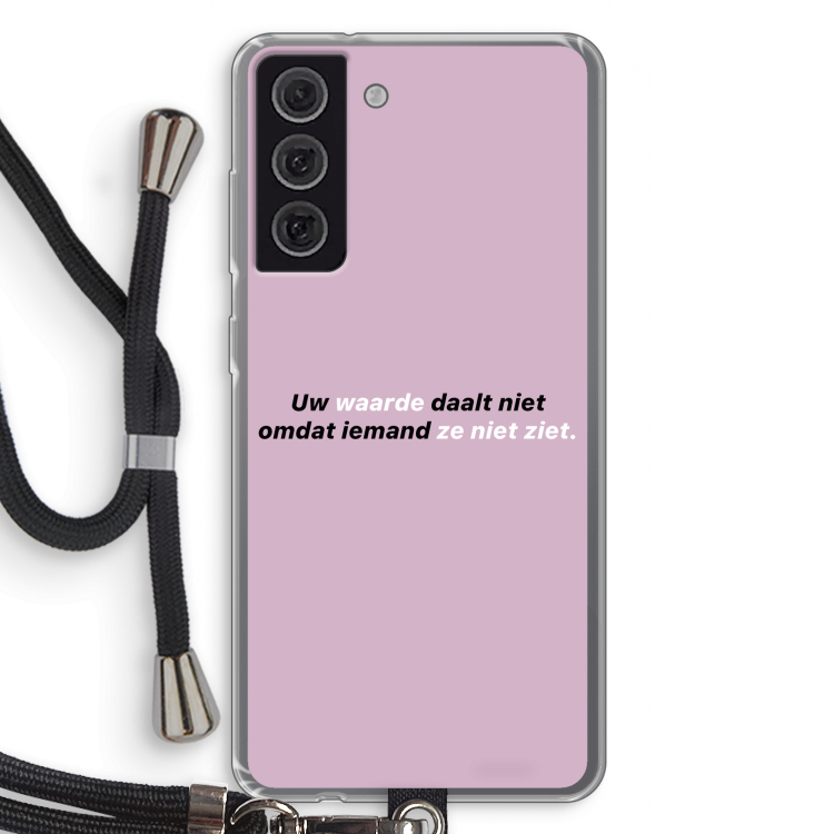 uw waarde daalt niet: Samsung Galaxy S21 FE Transparant Hoesje met koord