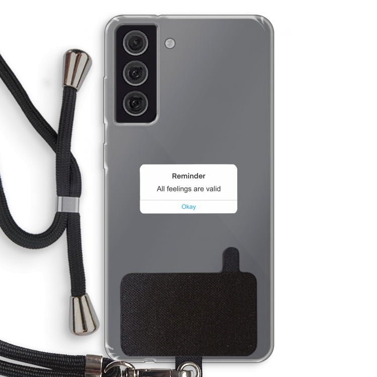 Reminder: Samsung Galaxy S21 FE Transparant Hoesje met koord