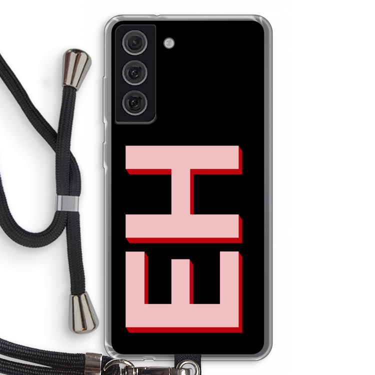 Monogram: Samsung Galaxy S21 FE Transparant Hoesje met koord