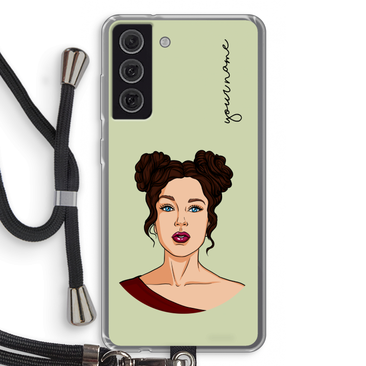 Pop-Art Creator: Samsung Galaxy S21 FE Transparant Hoesje met koord