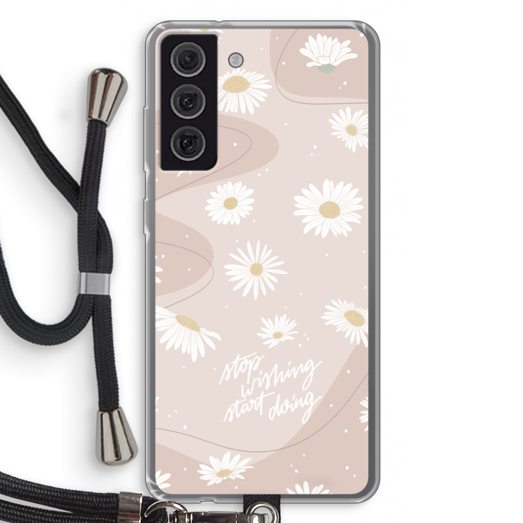 Daydreaming becomes reality: Samsung Galaxy S21 FE Transparant Hoesje met koord