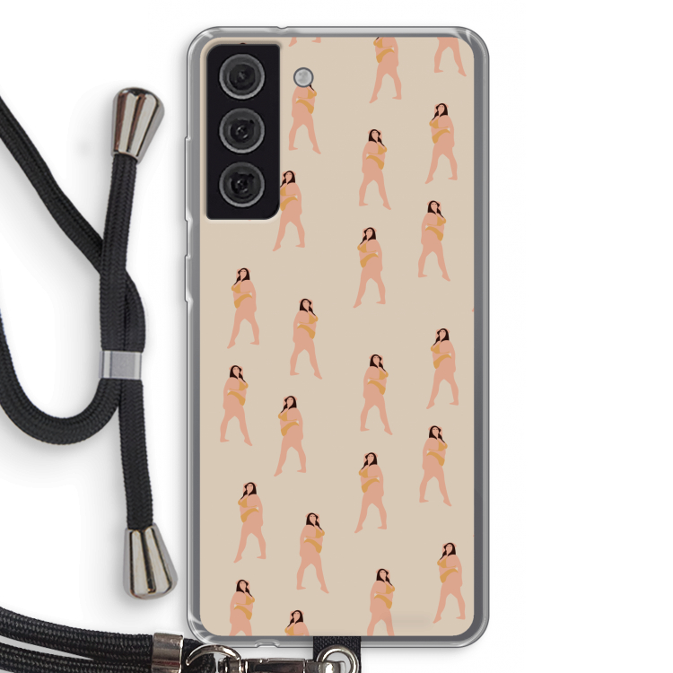 You're so golden: Samsung Galaxy S21 FE Transparant Hoesje met koord