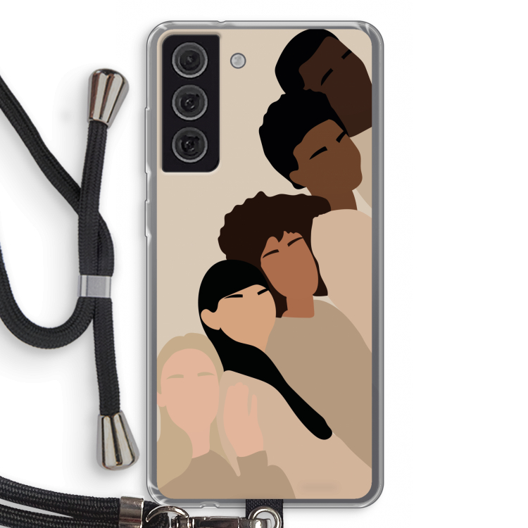 Sweet creatures: Samsung Galaxy S21 FE Transparant Hoesje met koord