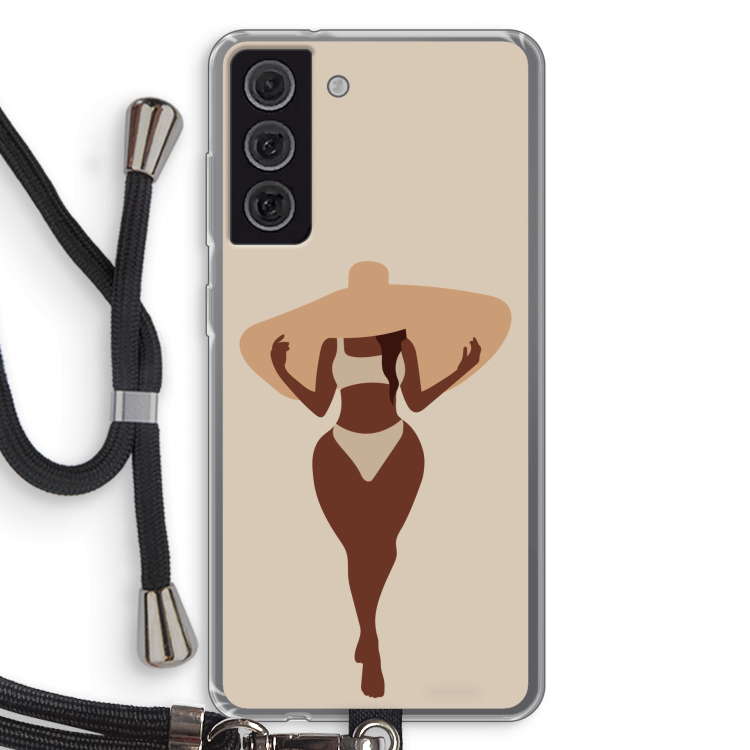 Let's get salty: Samsung Galaxy S21 FE Transparant Hoesje met koord