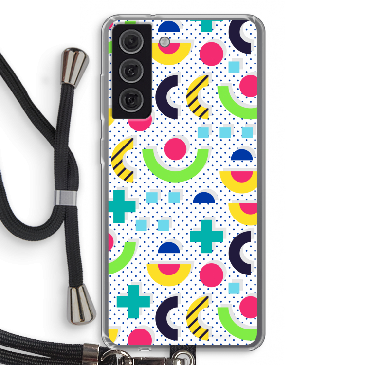 8-bit N°1: Samsung Galaxy S21 FE Transparant Hoesje met koord