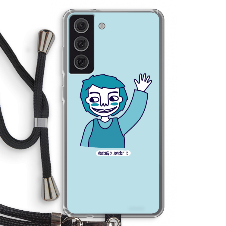 Zwaai: Samsung Galaxy S21 FE Transparant Hoesje met koord