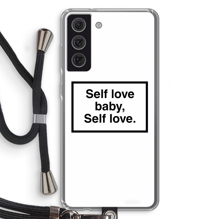 Self love: Samsung Galaxy S21 FE Transparant Hoesje met koord