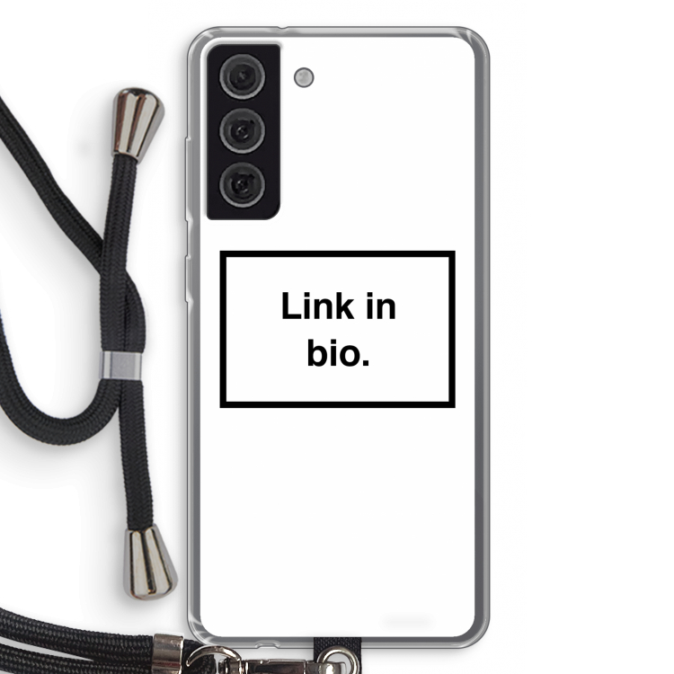 Link in bio: Samsung Galaxy S21 FE Transparant Hoesje met koord