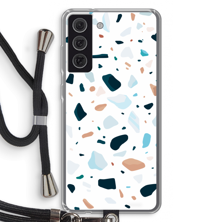 Terrazzo N°13: Samsung Galaxy S21 FE Transparant Hoesje met koord