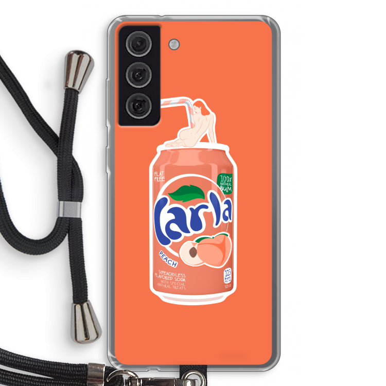 S(peach)less: Samsung Galaxy S21 FE Transparant Hoesje met koord