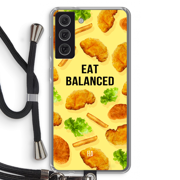 Eat Balanced: Samsung Galaxy S21 FE Transparant Hoesje met koord