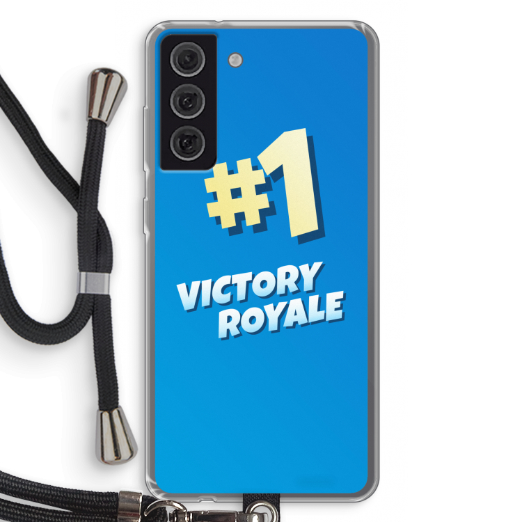 Victory Royale: Samsung Galaxy S21 FE Transparant Hoesje met koord