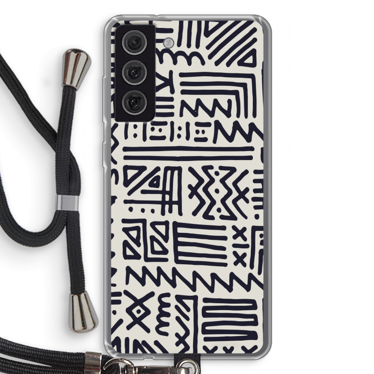 Marrakech print: Samsung Galaxy S21 FE Transparant Hoesje met koord