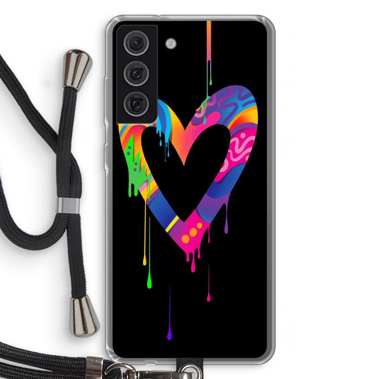 Melts My Heart: Samsung Galaxy S21 FE Transparant Hoesje met koord