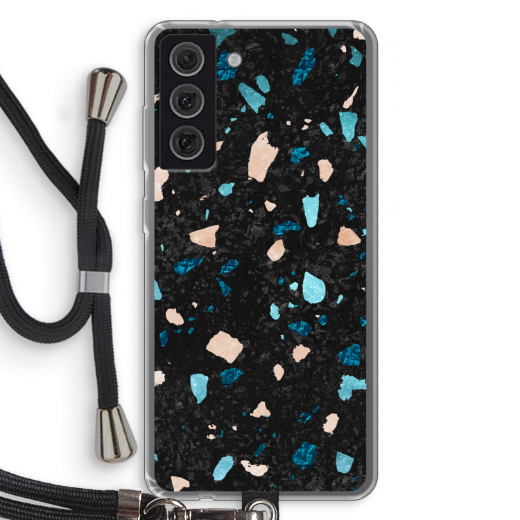 Terrazzo N°11: Samsung Galaxy S21 FE Transparant Hoesje met koord