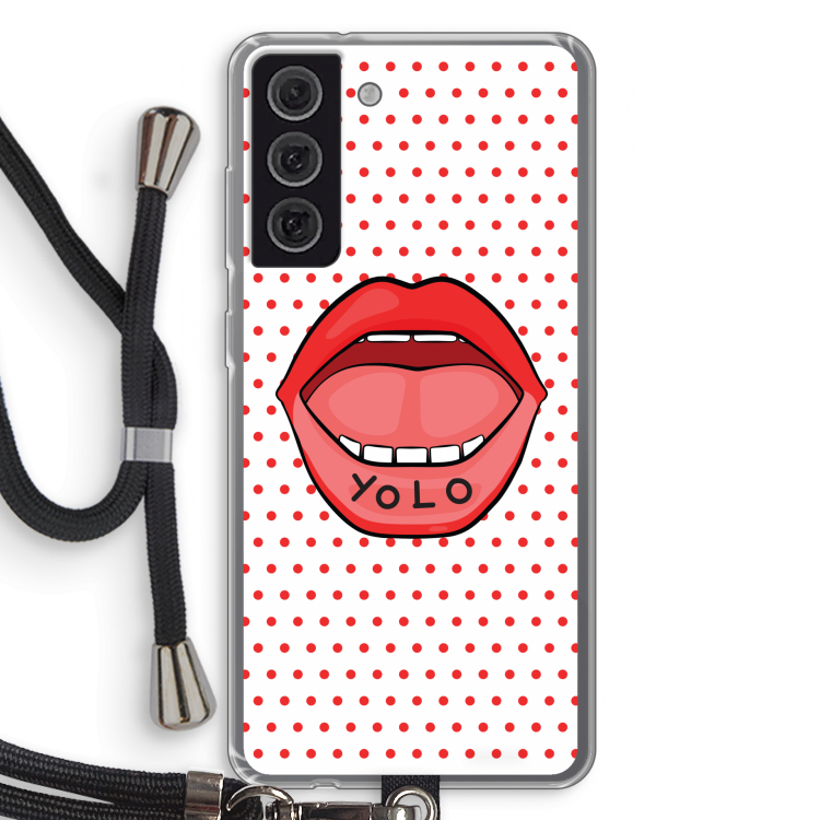 Yolo Denise: Samsung Galaxy S21 FE Transparant Hoesje met koord