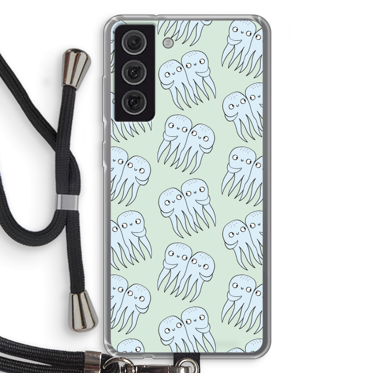 Octopussen: Samsung Galaxy S21 FE Transparant Hoesje met koord