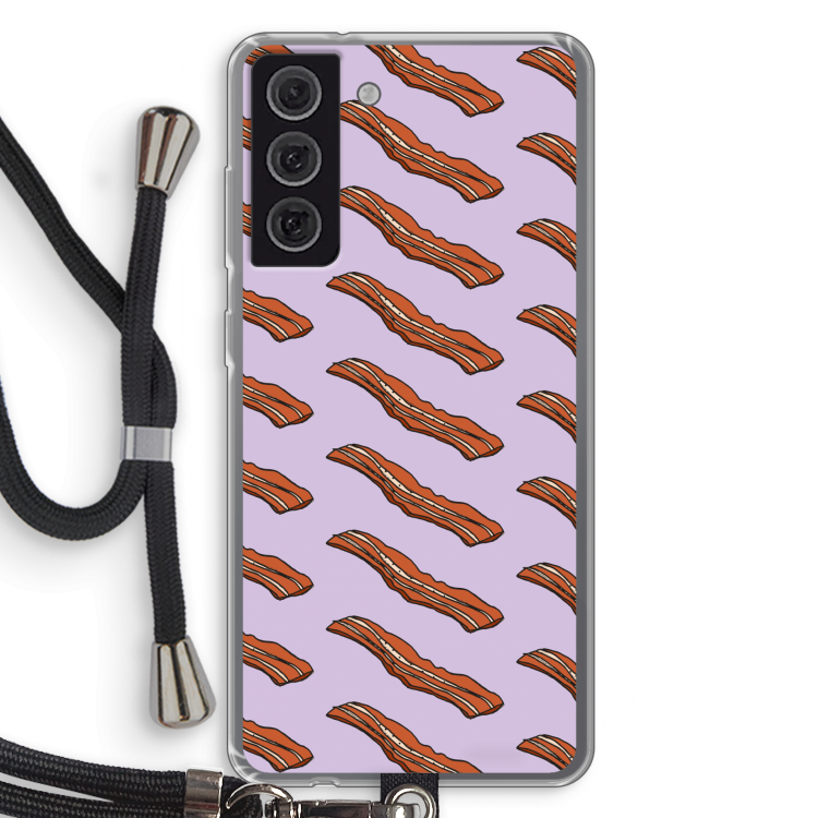Bacon to my eggs #2: Samsung Galaxy S21 FE Transparant Hoesje met koord