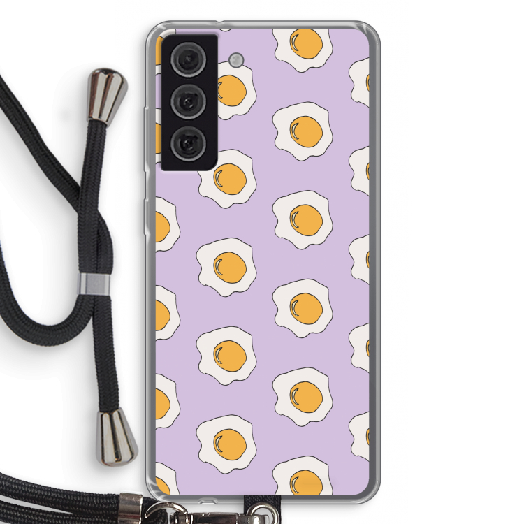 Bacon to my eggs #1: Samsung Galaxy S21 FE Transparant Hoesje met koord