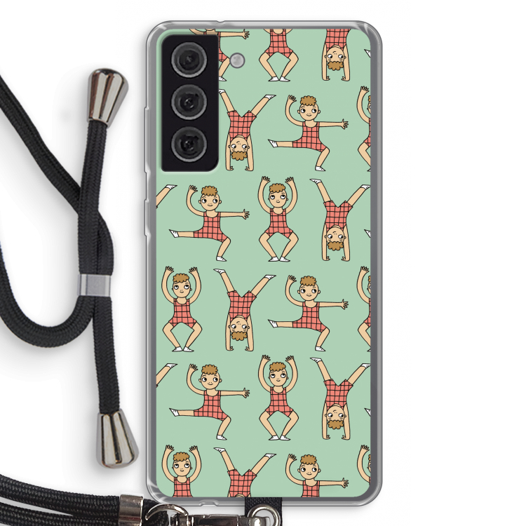 Gymboys: Samsung Galaxy S21 FE Transparant Hoesje met koord