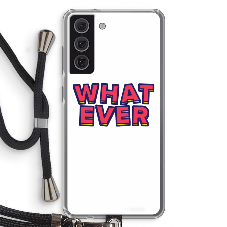 Whatever: Samsung Galaxy S21 FE Transparant Hoesje met koord