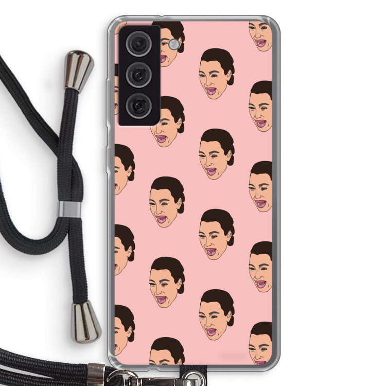 Ugly Cry Call: Samsung Galaxy S21 FE Transparant Hoesje met koord
