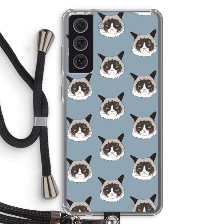 It's a Purrr Case: Samsung Galaxy S21 FE Transparant Hoesje met koord