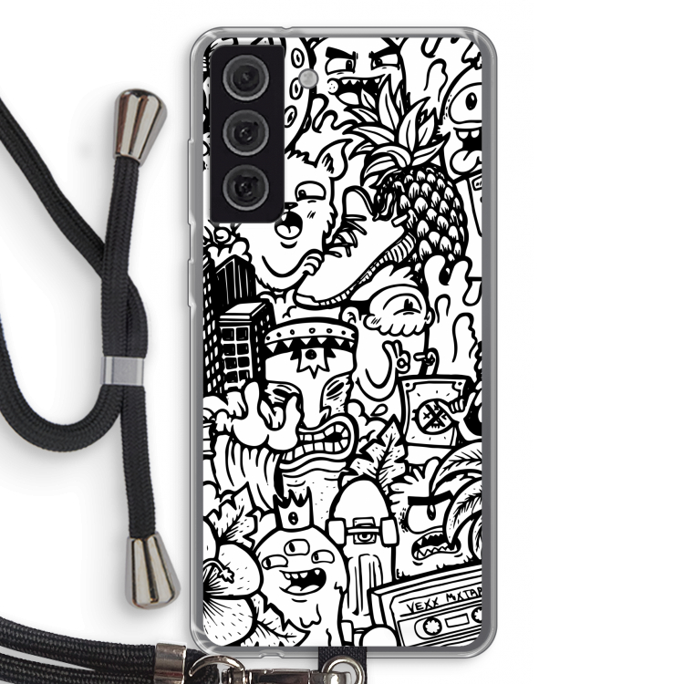 Vexx Mixtape #2: Samsung Galaxy S21 FE Transparant Hoesje met koord