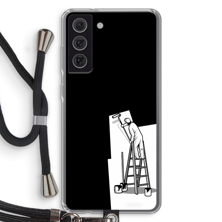 Musketon Painter: Samsung Galaxy S21 FE Transparant Hoesje met koord