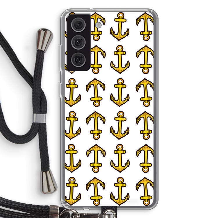 Musketon Anchor: Samsung Galaxy S21 FE Transparant Hoesje met koord