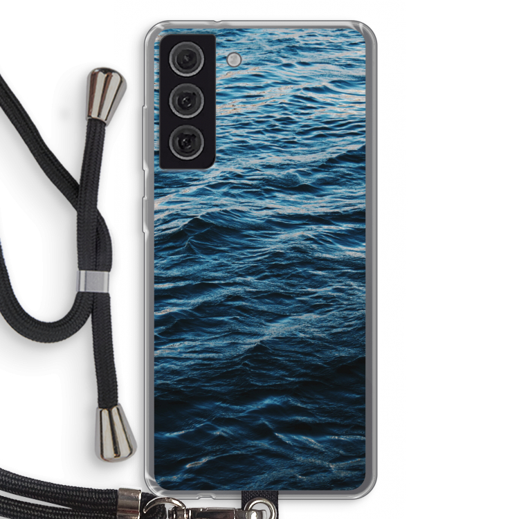 Oceaan: Samsung Galaxy S21 FE Transparant Hoesje met koord