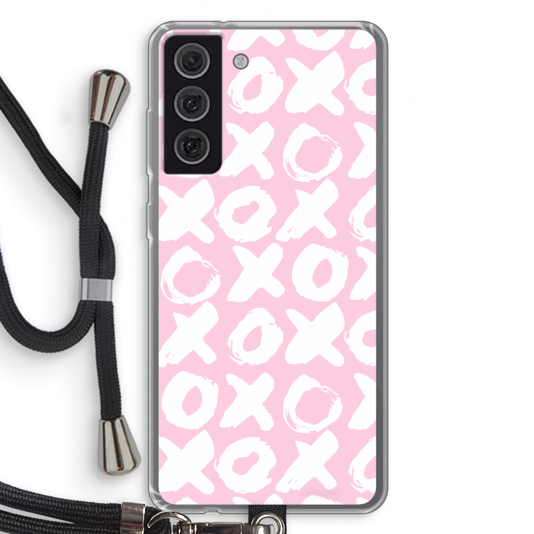 XOXO: Samsung Galaxy S21 FE Transparant Hoesje met koord