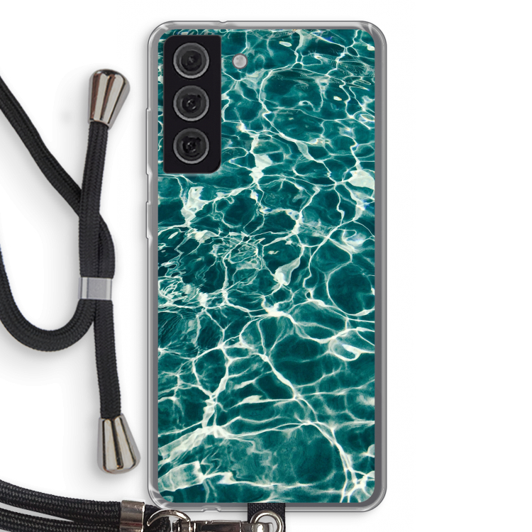 Weerkaatsing water: Samsung Galaxy S21 FE Transparant Hoesje met koord