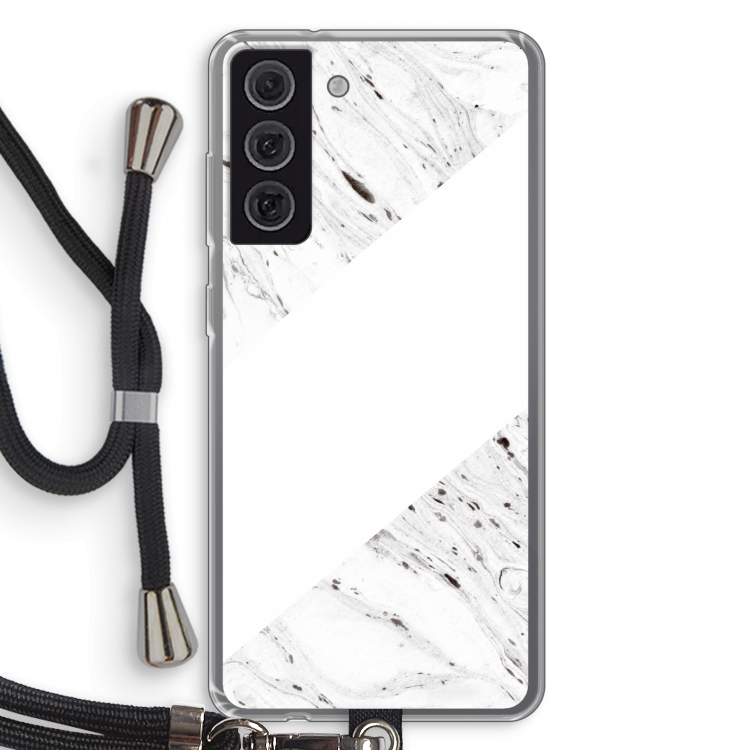 Biggest stripe: Samsung Galaxy S21 FE Transparant Hoesje met koord