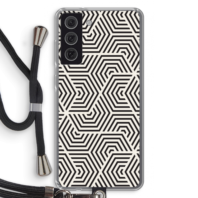 Magic pattern: Samsung Galaxy S21 FE Transparant Hoesje met koord