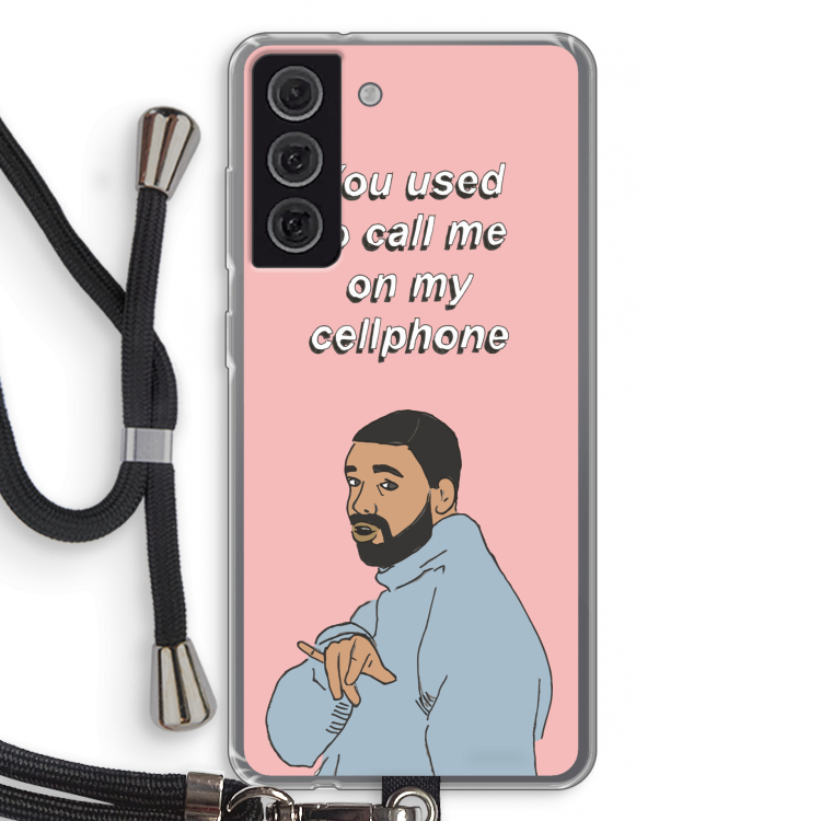 Hotline bling: Samsung Galaxy S21 FE Transparant Hoesje met koord