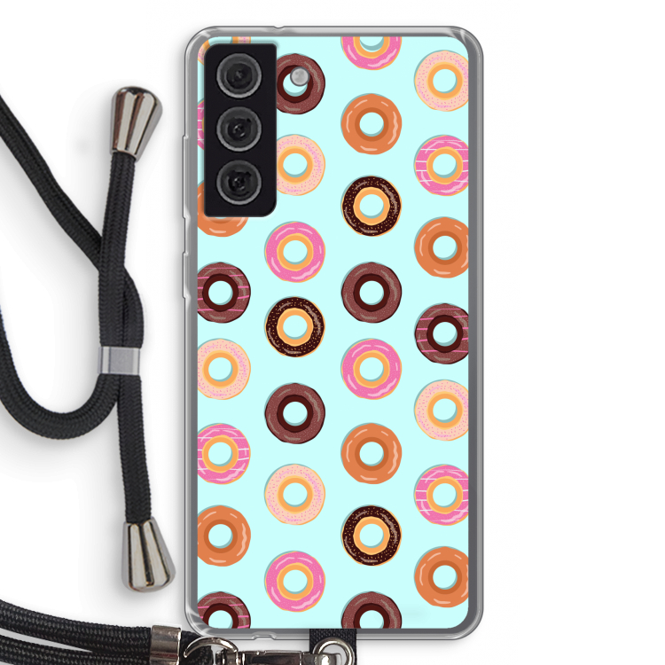 Donuts: Samsung Galaxy S21 FE Transparant Hoesje met koord
